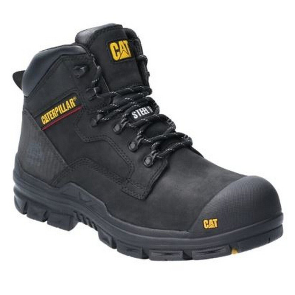 (7 UK, Black) Caterpillar Mens Bearing Lace Up Safety Boot