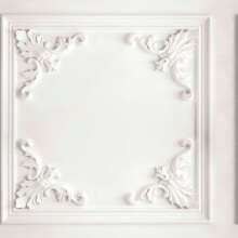 3D Decorative Panelled Flourish Design Square Panels Wallpaper 942500