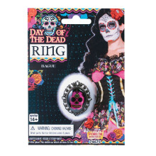 Bristol Novelty Unisex Adults Day Of The Dead Ring