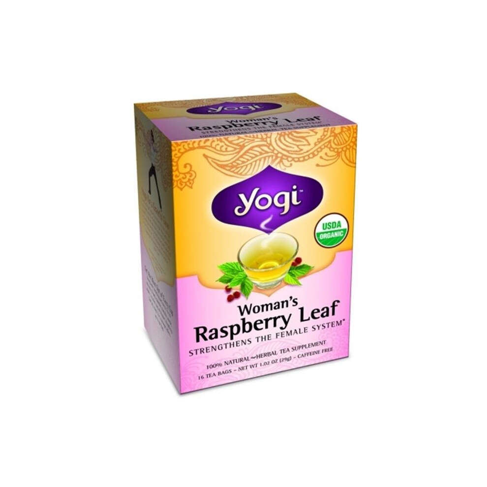 Yogi Tea, Raspberry Leaf, Caffeine Free, 16 Tea Bags, 1.02 oz (29 g)