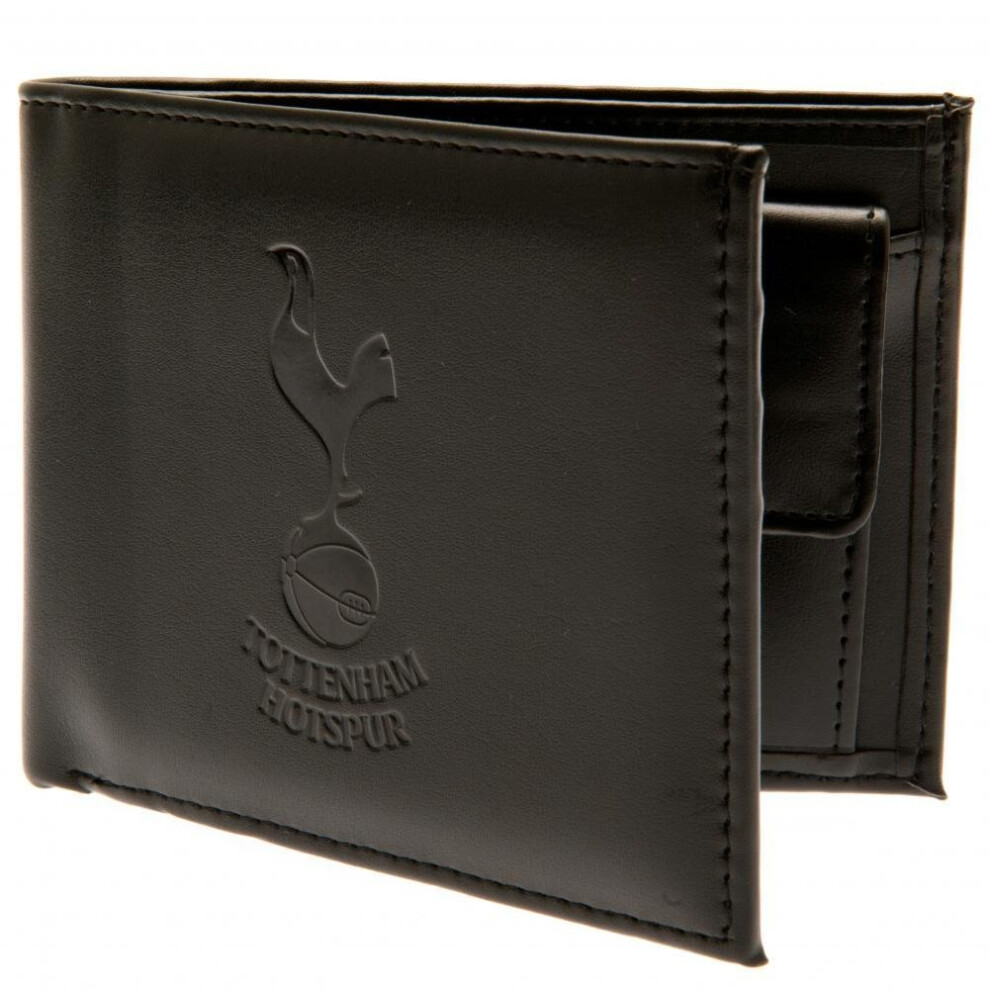 Tottenham Hotspur Fc Men's Brown Debossed Wallet Size 4.3