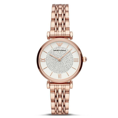 Armani Emporio Armani diamantaccent rustfrit stål damesur AR11244