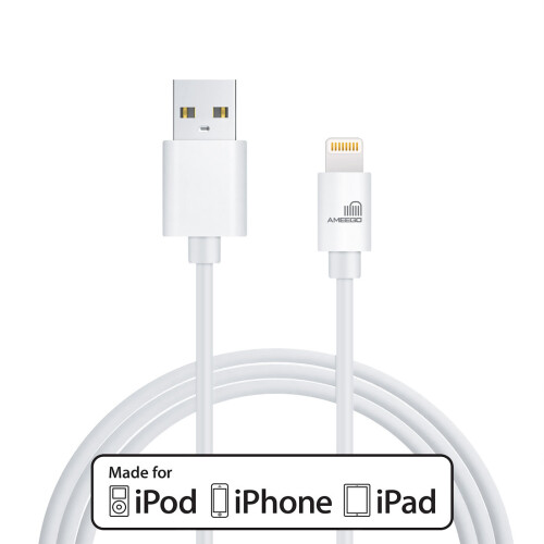 (Black) Apple MFI Certified Lightning 1m Data and Charge Cable 2