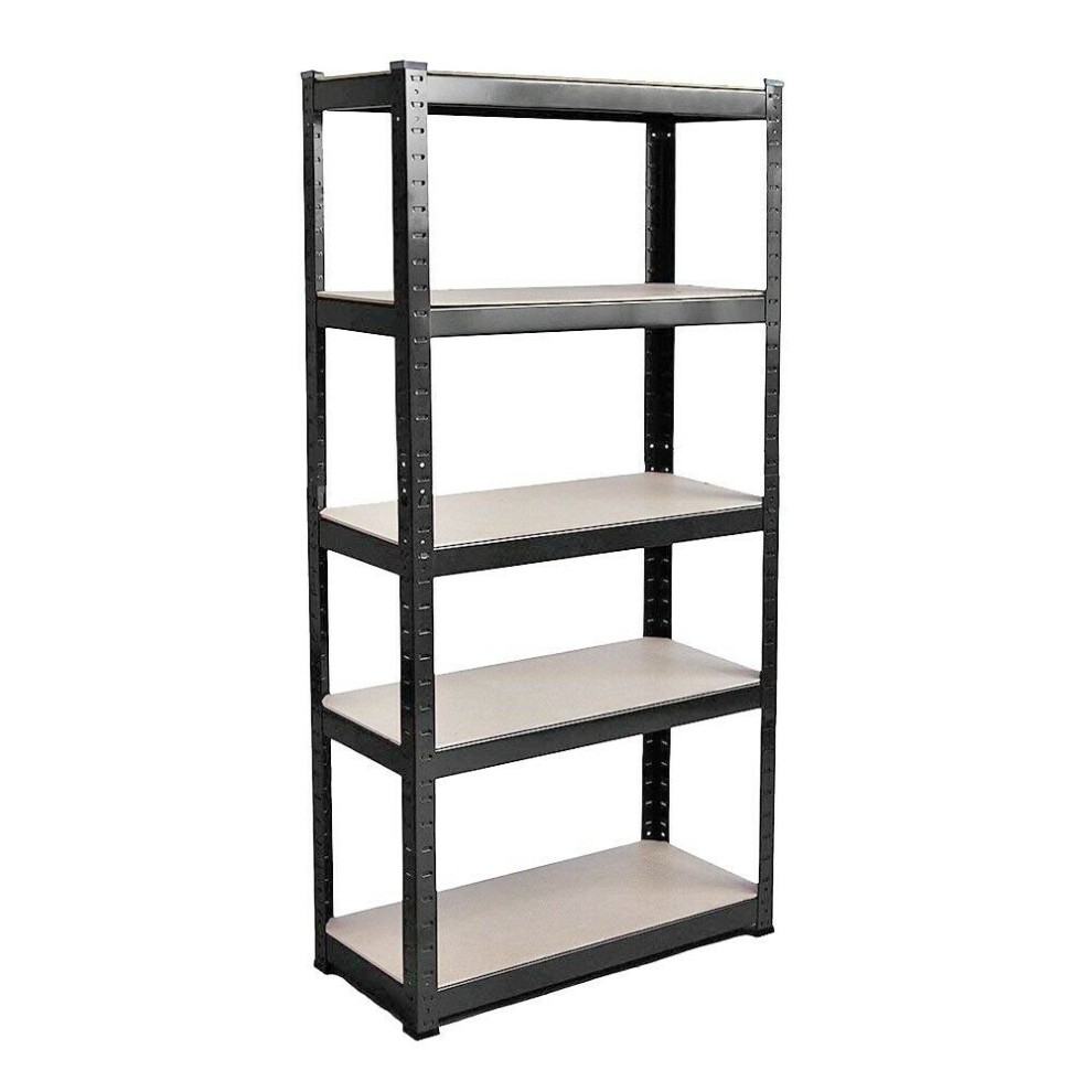 Heavy Duty Storage Racking 5 Tier Black Shelving Boltless for Garage