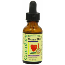 ChildLife, Organic Vitamin D3 Drops, Natural Berry Flavor, 10 ml
