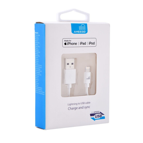 (Black) Apple MFI Certified Lightning 1m Data and Charge Cable