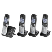 Draadloze telefoon met antwoordapparaat PANASONIC KX-TG6824GB zwart Quattro