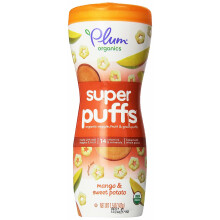 Plum Organics, Fruit & Grain Puffs Mango & Sweet Potato, 42 g