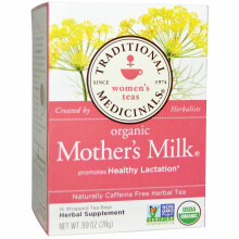 Traditional Medicinals, Organiskt Moderkärl, Original med Fennel & Fenugreek, Koffeinfri, 16 Insatta Teveckor, 0,99 oz (28 g)
