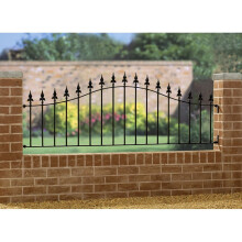 Saxon Spear-Top Arched Metal Railing 1830mm GAP X 660mm H Wrought Iron