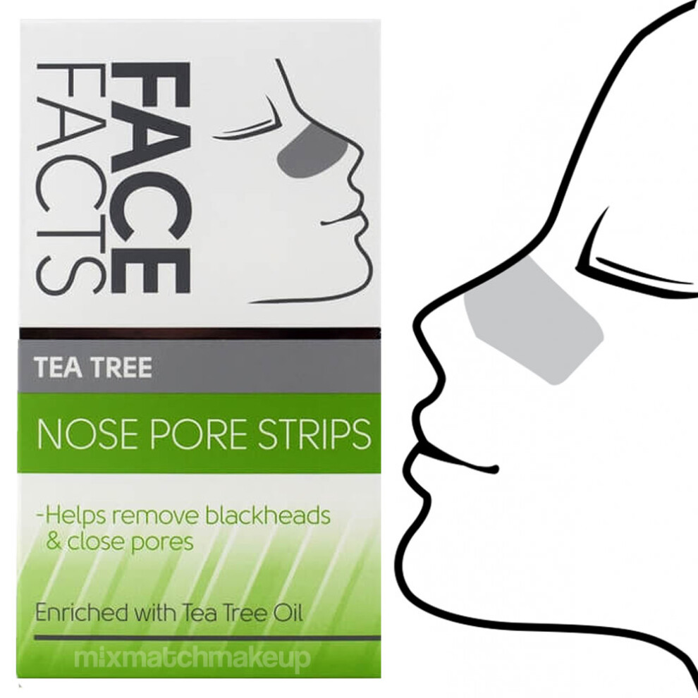 Pretty Face Facts Deep Cleansing Nose Pore Strips ~ Tea Tree