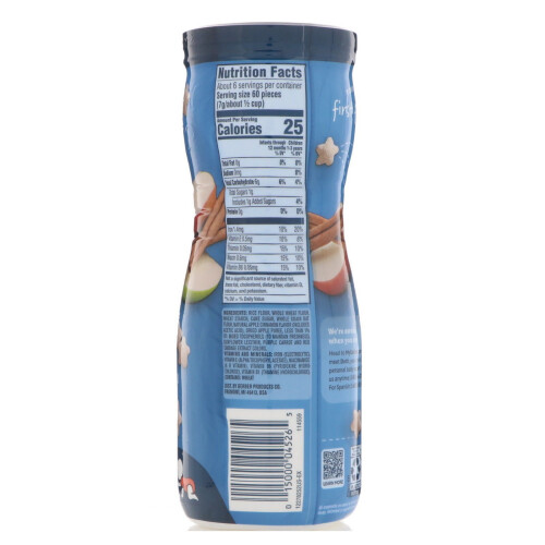 Gerber Gerber, Puffs Cereal Snack, 8+ Months, Apple Cinnamon, 42g 1