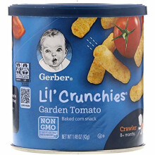 Gerber, Σνακ για Παιδια, Lil' Crunchies, Ψηφιδωτά Σνακ, 8+ Μήνες, Garden Tomato, 1.48 oz (42 g)