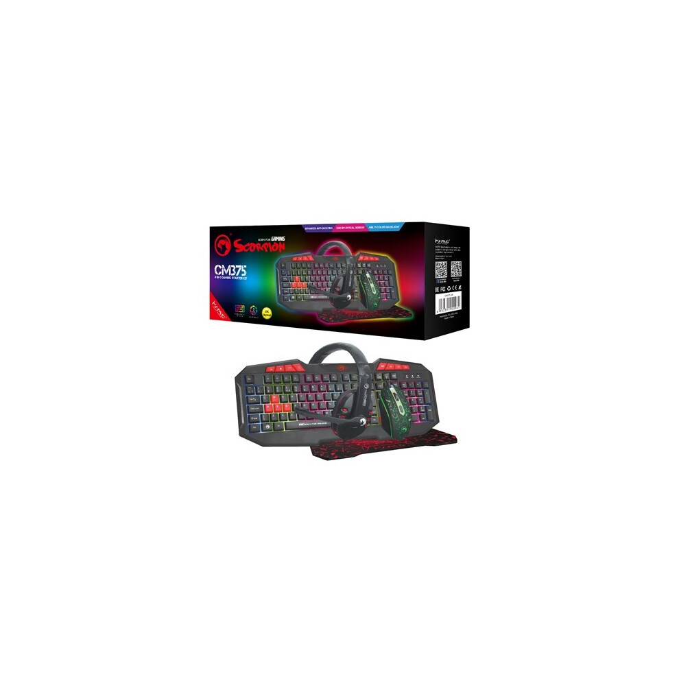 Marvo Scorpion Cm375 4-In-1 Gaming Starter Kit Cm375-Uk 6932391920961
