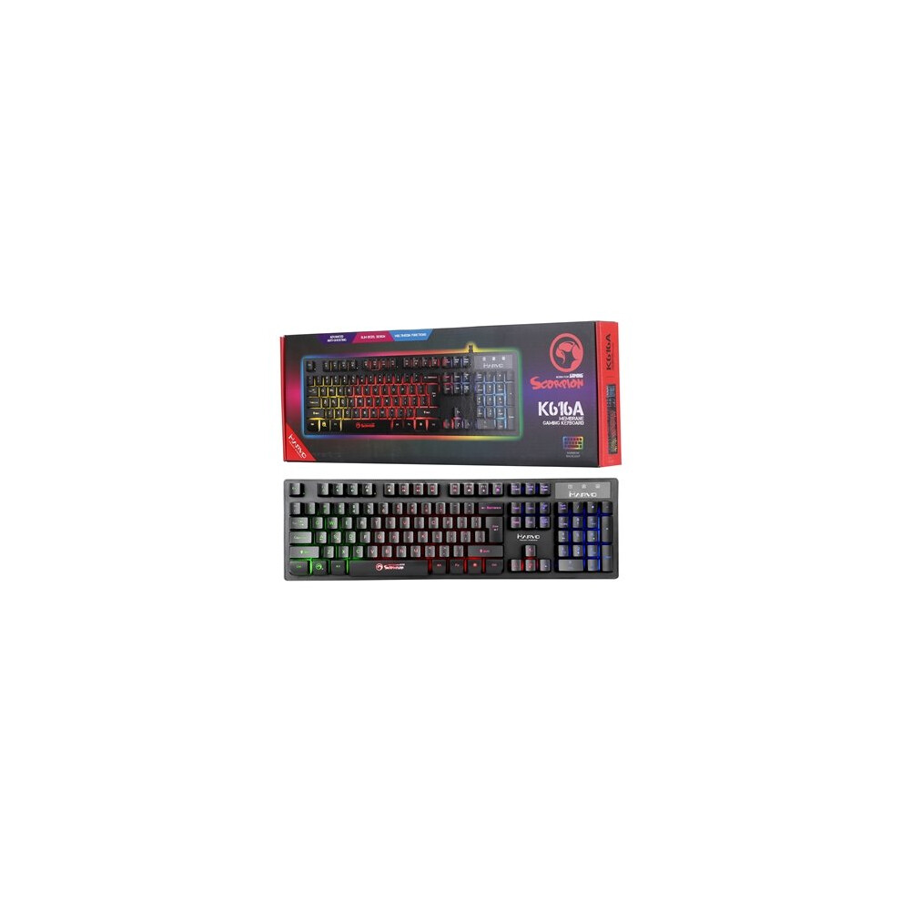 Marvo Scorpion K616a 3 Colour Led Usb Gaming Keyboard K616a-Uk 6932391912102