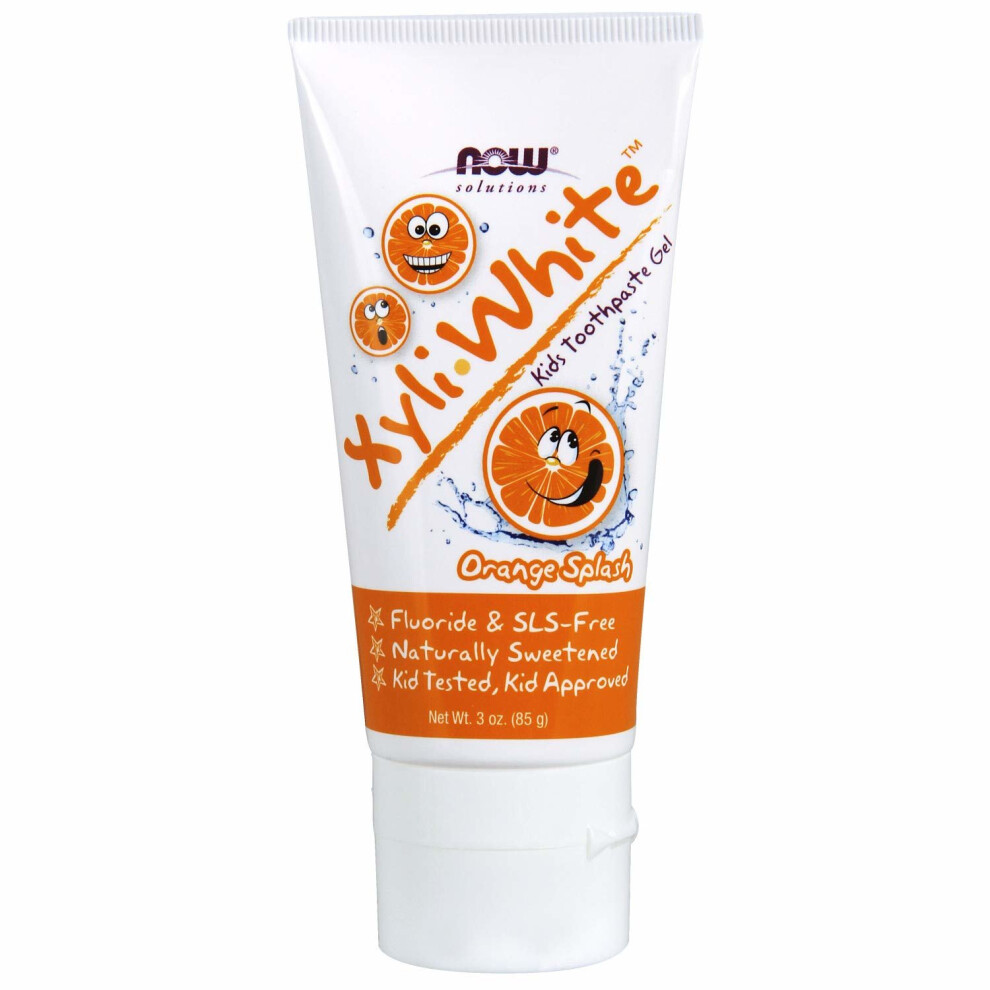 Now Foods Xyliwhite, Kids Toothpaste Gel, Splash, 85 G Orange