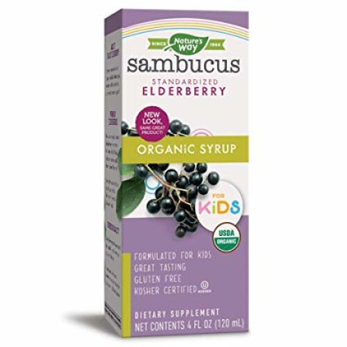Nature's Way, Sambucus Kids, Ιμούνη Σιρόπι Ελντομπέρυ με Προπολίσ & Εχινάκεια