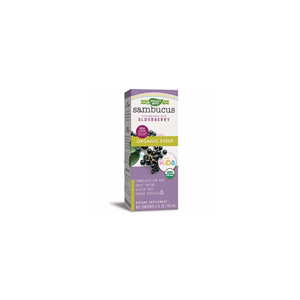 Nature's Way , Sambucus For Kids, Standardized Elderberry Syrup, 120 Ml
