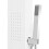 VidaXL vidaXL Shower Panel System Aluminium Matte White Tower Column Pillar Bathroom 7