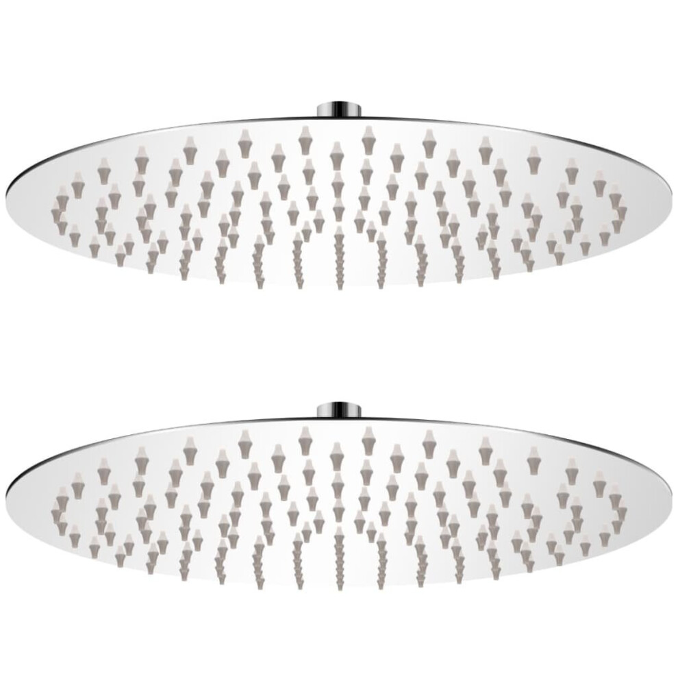 Vidaxl 2X Rain Shower Head Stainless Steel 30Cm Water Saving Bath Accessory