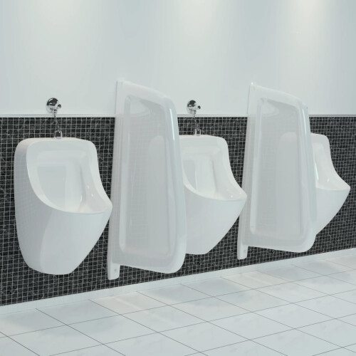 VidaXL vidaXL Wall-mounted Urinal Privacy Screen Ceramic White Divider Partition
