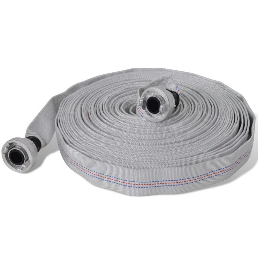 vidaXL Fire Flat Hose 20m with D-Storz Couplings 1 Inch Water Pump Tubing