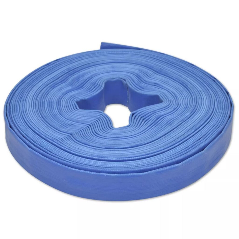 vidaXL Flat Hose 25m 1" PVC Water Delivery Farm Discharge Pipe Pump Tubing