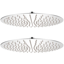 vidaXL 2x Rain Shower Head Stainless Steel 40cm Water Saving Bath Accessory
