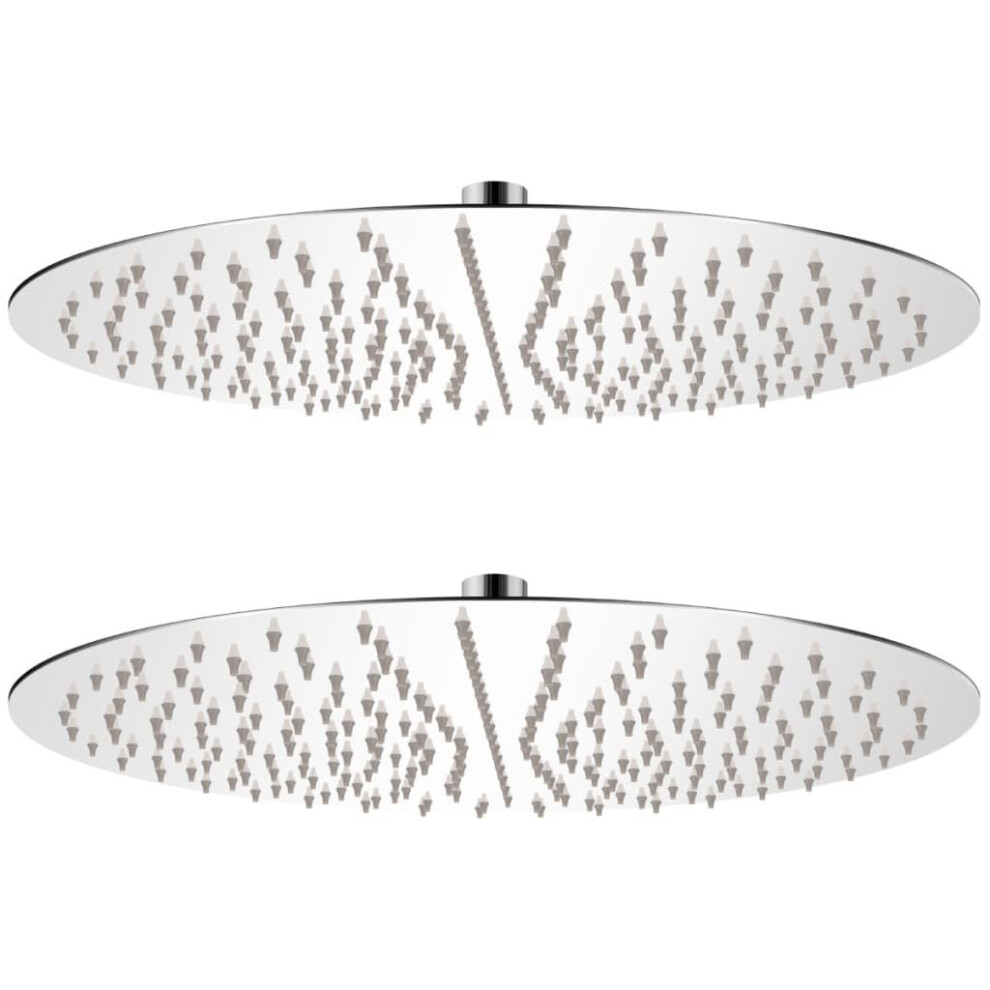 Vidaxl 2X Rain Shower Head Stainless Steel 40Cm Water Saving Bath Accessory