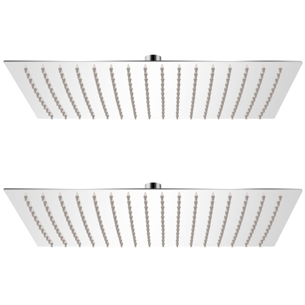Vidaxl 2X Rain Shower Head Stainless Steel 30X40cm Water Saving Bath Accessory
