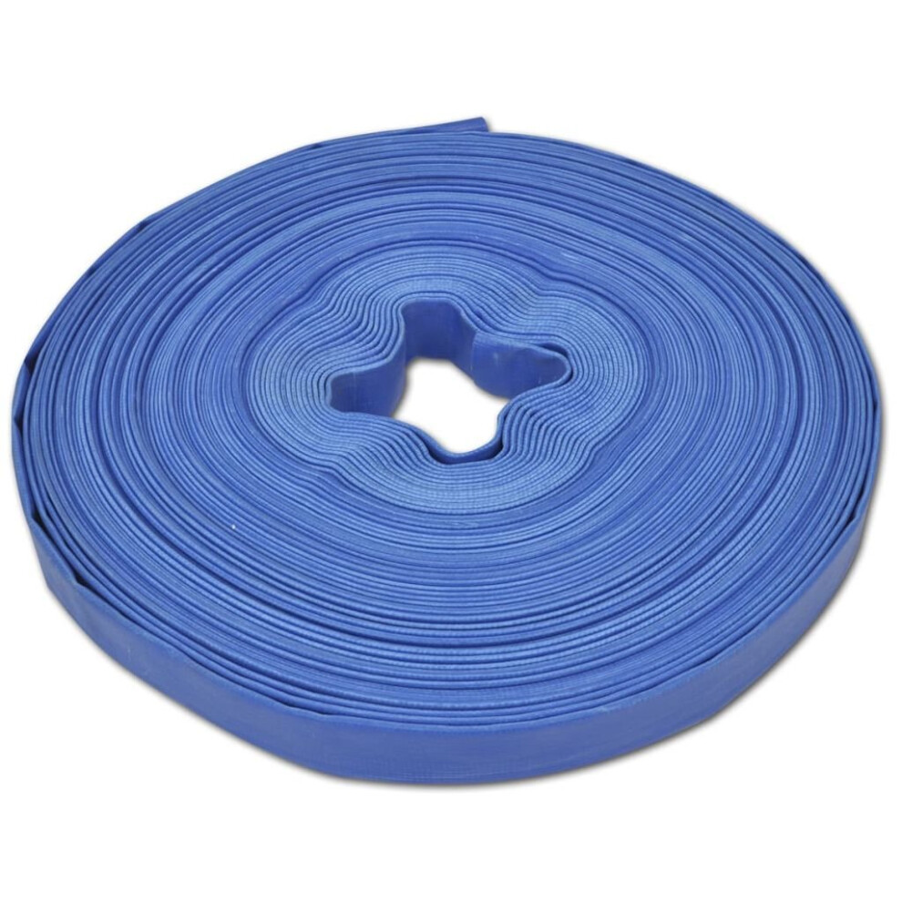 vidaXL Flat Hose 50m 1" PVC Water Delivery Discharge Pipe Pump Tubing Tool