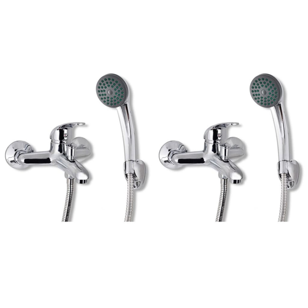 vidaXL 2x Mixer Showers Bathroom Accessory Faucet Tap Head Plumbing Fixture