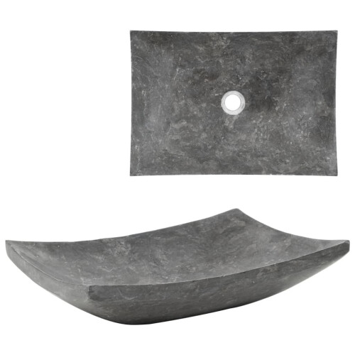 VidaXL vidaXL Waschbecken 50x35x12 cm Marmor Schwarz