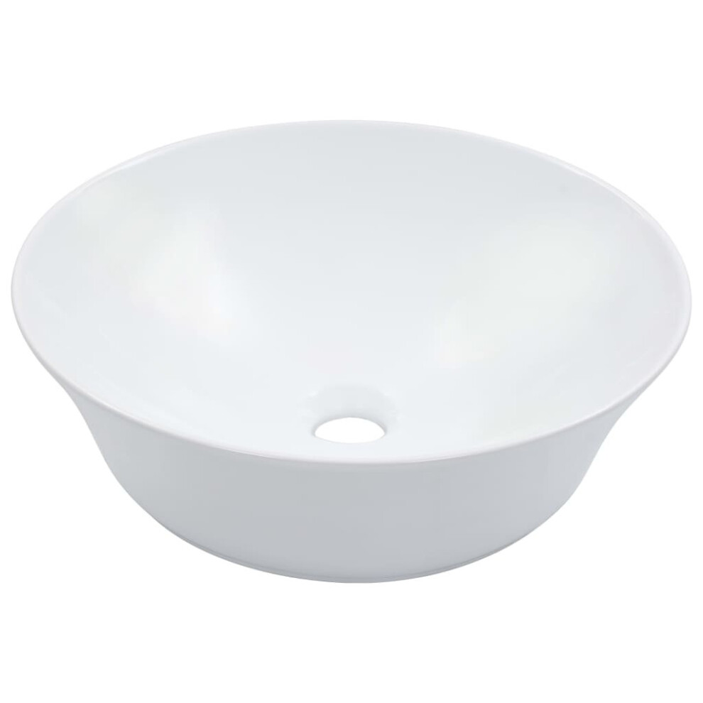 vidaXL Wash Basin 41x12.5cm Ceramic White Bathroom Washroom Wash Bowl Sink