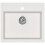 VidaXL vidaXL Granite Kitchen Sink Single Basin White Basket Strainer Wash Bowl Basin 1