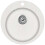 VidaXL vidaXL Granite Kitchen Sink Single Basin Round White Basket Strainer Basin 1