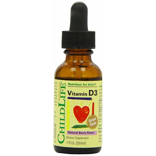 ChildLife Essentials, Vitamiini D3, Luonnollinen Berry, 1 fl oz (30 ml)