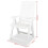 VidaXL vidaXL 2x Reclining Garden Chairs 60x61x108cm Plastic White Foldable Seat 8