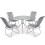VidaXL 6pc vidaXL Grey Textilene Outdoor Dining Set 4