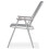 VidaXL vidaXL Outdoor Dining Set 8 Piece Textilene Grey Garden Table Chairs Umbrella 11