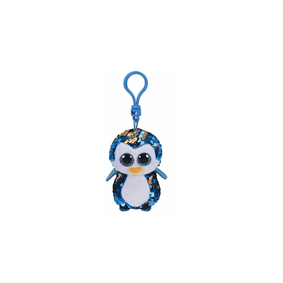 TY Flippable Sequin Key Clip Payton the Penguin