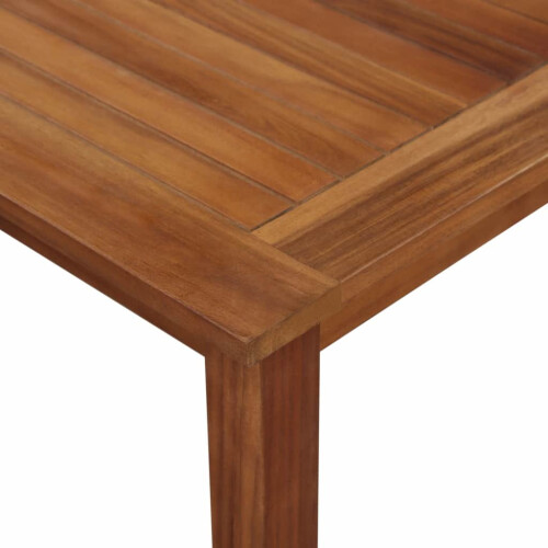VidaXL vidaXL Solid Acacia Wood Outdoor Dining Table 200cm with Umbrella Hole Stand 2