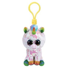 TY Flippable Sequin Key Clip Pixie the Unicorn