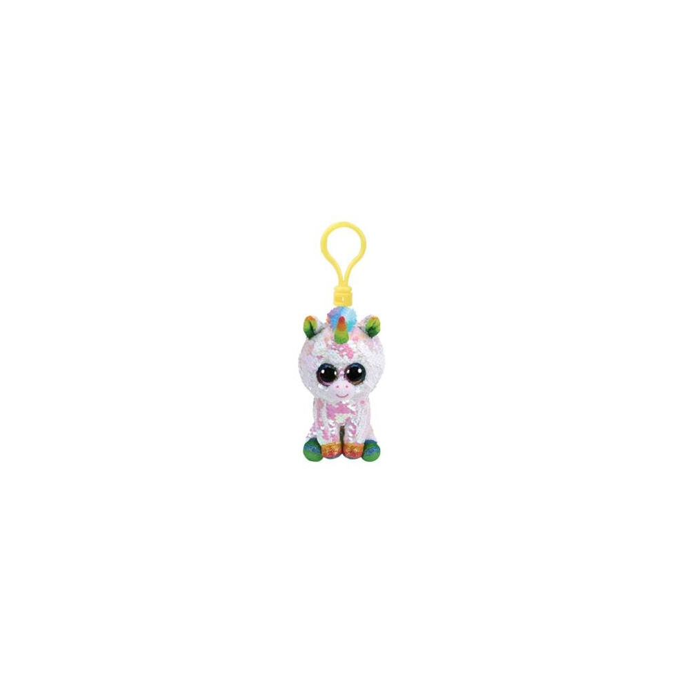 TY Flippable Sequin Key Clip Pixie the Unicorn