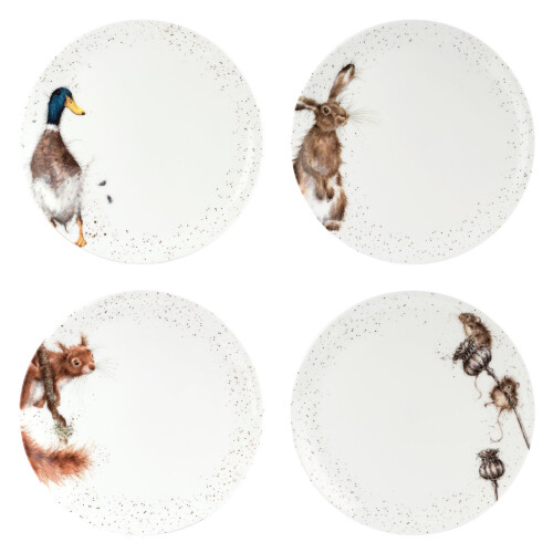 Wrendale Wrendale Designs Set of 4 Coupe Dinner Plates