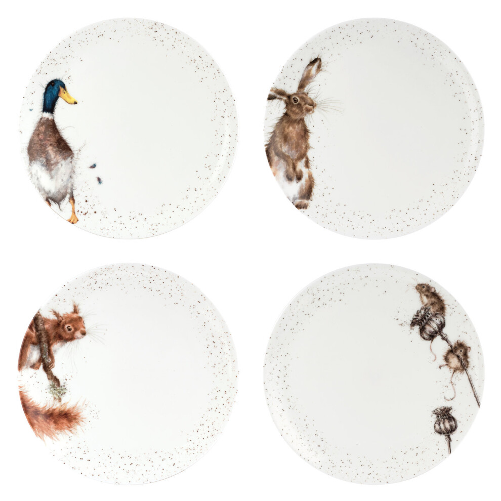 Wrendale Designs Set Of 4 Coupe Dinner Plates