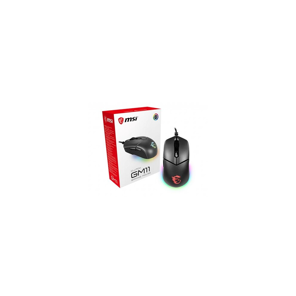 Msi Clutch Gm11 Usb Rgb Led Gaming Mouse Gm11 Black