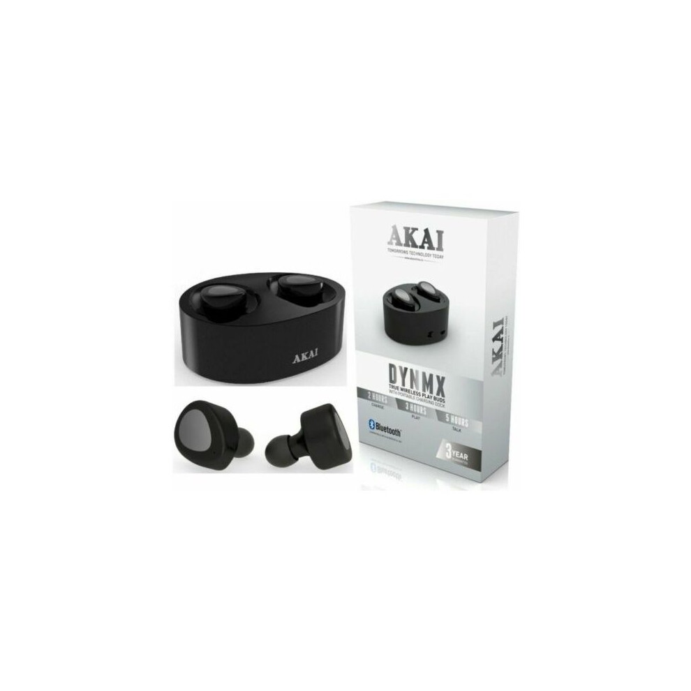 Akai A58061SG Wireless Bluetooth Stereo Play Buds Black