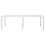 VidaXL vidaXL Garden Table White 220x90x72cm Plastic Rattan Look Outdoor Furniture 3