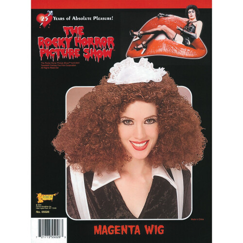 The Rocky Horror Picture Show Womens Ladies Magenta Wig on OnBuy